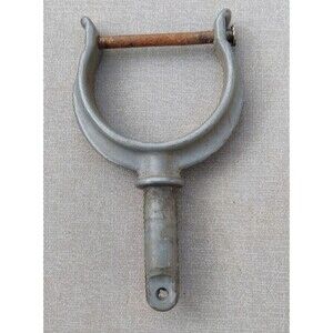 Vintage Metal OAR LOCK, Rams Horn, 2" Opening-Aluminum